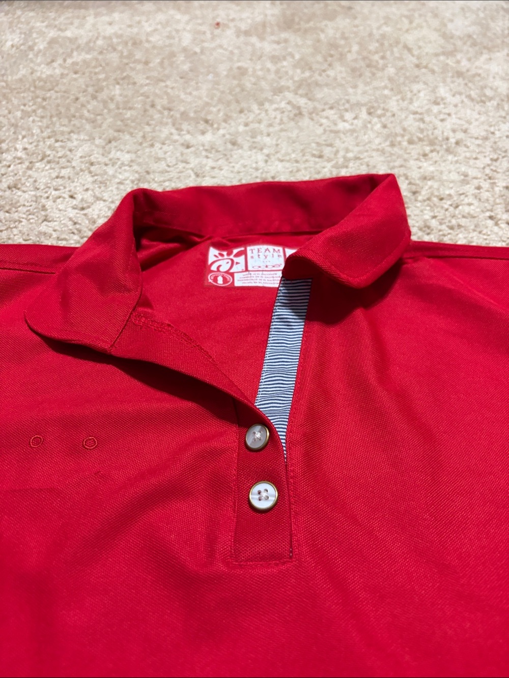 Oobe Chick Fil A Polo Shirt Womens Large Red Short Sleeve Employee Work Stretch - Picture 2 of 7